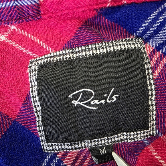 Rails Brooke Plaid Mini Dress in Cobalt & Cherry & white - Picture 6 of 12